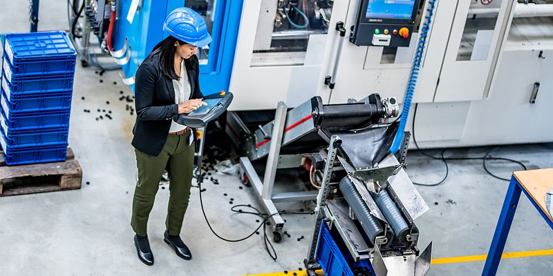 staff member working on aerospace project