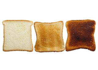 Excessive residence time burns plastic like excessive time in the toaster burns toast.