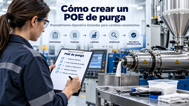 Cómo crear un SOP de purga que funcione en todos los turnos y máquinas