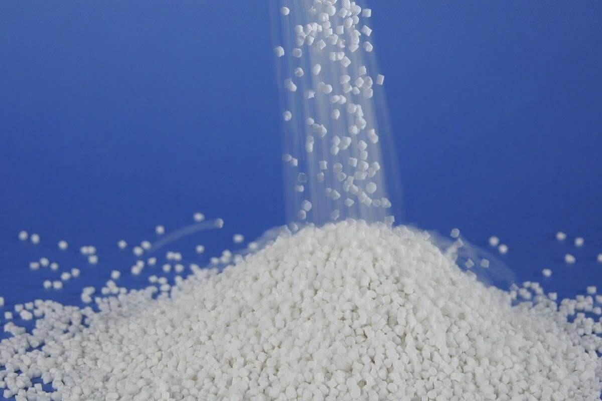 white plastic pellets