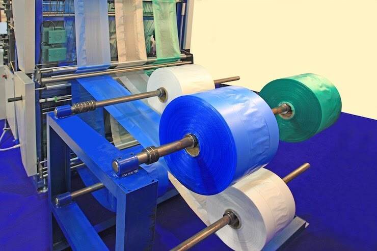 rolls of plastic sheets