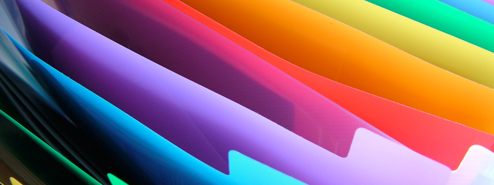 colorful extruded file dividers